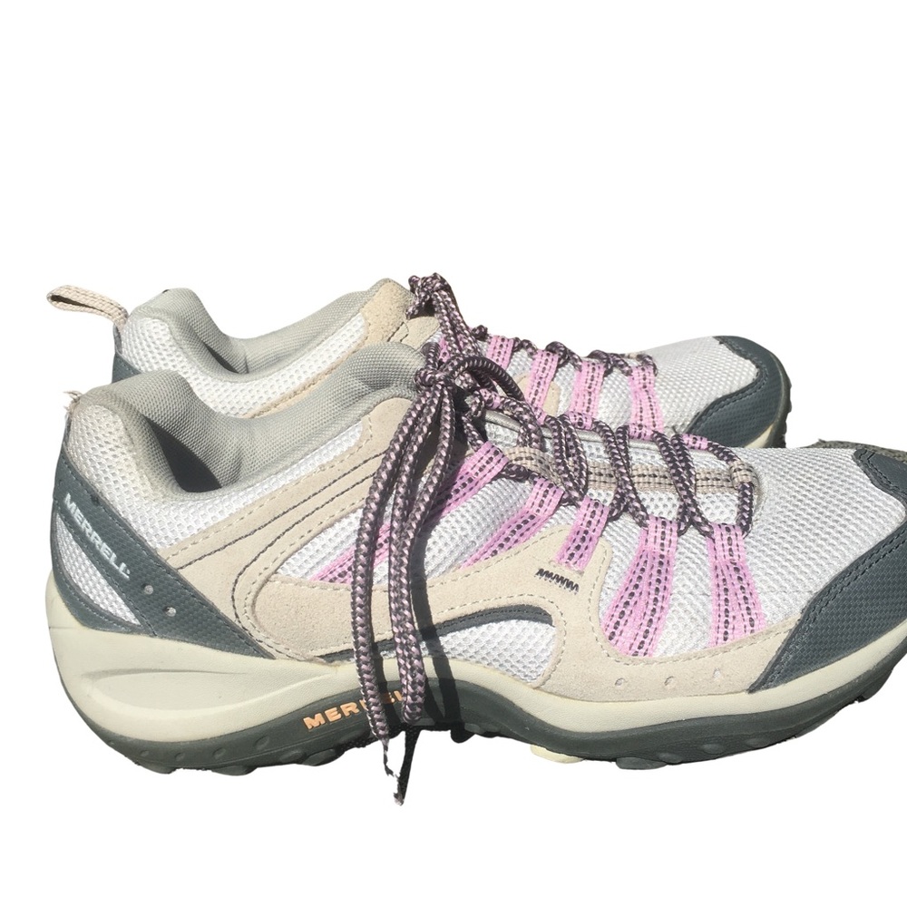 Merrell Hiking Shoes Pewter and Peppermint (pink/cream) Air Cushion LKNEW